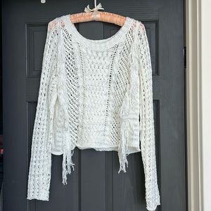 Guess white knit sweater size small
